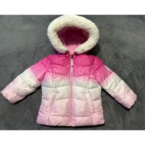 Snozu Toddler Girls Pink Puffer Coat (Size: 2T)
